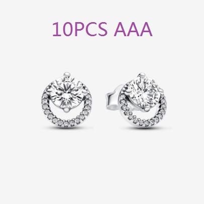 10PCS AAA GRADE S925 ALE Sterling Silver Earrings