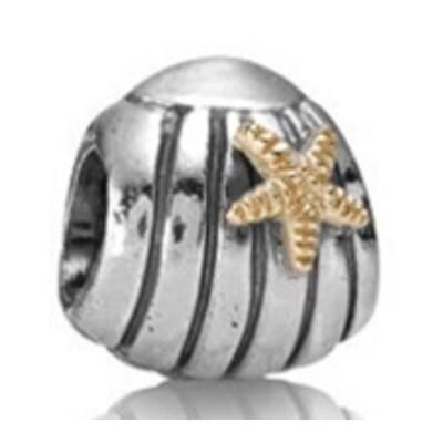 10PCS Promotion AAA GRADE S925 ALE Sterling Silver Goldplated Charms