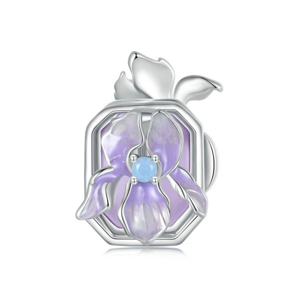 925 Sterling Silver 2024 New Crystal Iris Charms