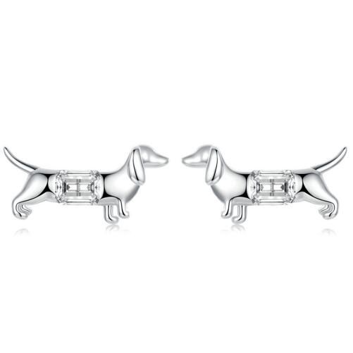 925 Sterling Silver 2024 New Dachshund Earrings