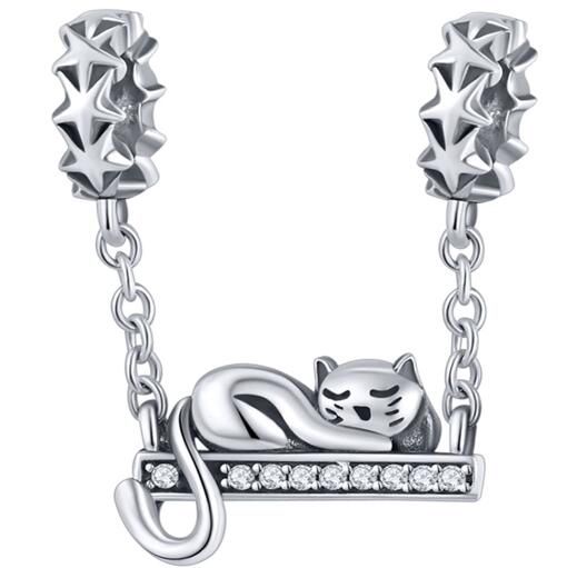925 Sterling Silver Safety Chain Charm