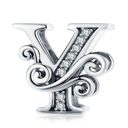 925 Sterling Silver Letters Charm 