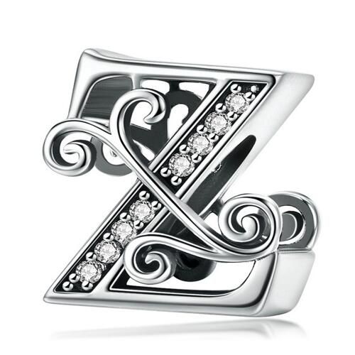 925 Sterling Silver Letters Charm 