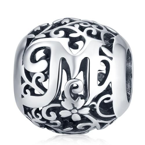 925 Sterling Silver Letters Charm 