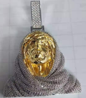 HipHop Jewelry 5A-CZ with Silverplated-Brass Jewelry