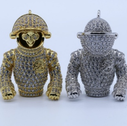 HipHop Jewelry  with Silverplated-Brass Jewelry